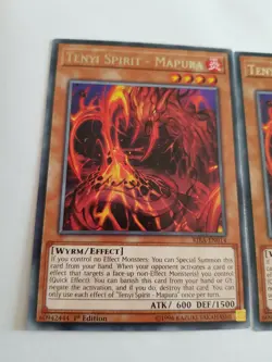 Yu gi oh trading cards x 3 Playset bundle Rare Tenyi Spirit Mapura RIRA EN014 - Image 2
