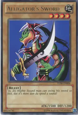 Yugioh Alligator's Sword TU08-EN006 Rare LP - Image 1