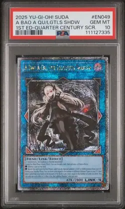 2025 YU-GI-OH! SUDA-SUPREME DARKNESS A BAO A QU, THE LIGHTLESS SHADOW PSA 10 QCR - Image 1