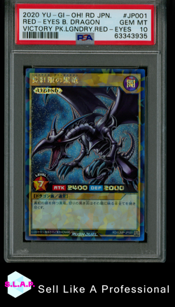 RED EYES BLCK DRAGON YU-GI-OH RUSH RARE VIC PACK LEGEN RD/VJMP-JP001 2020 PSA 10 - Image 1