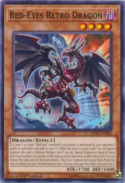 Red-Eyes Retro Dragon LEDU-EN005 1st Common Light Play Yu-Gi-Oh! DNA GAMES - Image 1