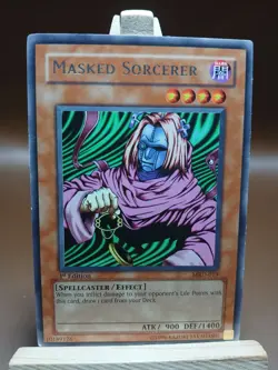 MP YUGIOH! METAL RAIDERS "MASKED SORCERER" MRD-019 1st Edition Rare - Image 1