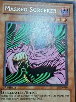 MP YUGIOH! METAL RAIDERS "MASKED SORCERER" MRD-019 1st Edition Rare - Image 5