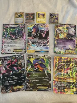 Pokemon haul with 10 cards! including mega rayquaza ex jumbo card! - Image 1