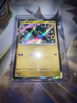 Noibat - 194/091 - Paldean Fates - Rare Baby Shiny Holo Pokemon TCG Card NM - Image 1