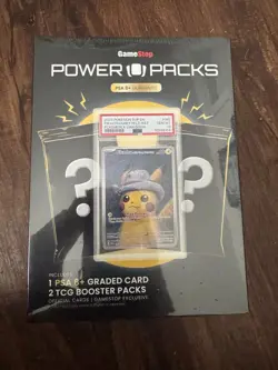 Gamestop Pokemon Power Packs - 2 TCG Booster Packs 1 PSA 8+ Graded Card - Image 1