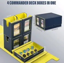 Kabinka Card Deck Box MTG w/ Commander Display 5 in 1 Card Storage Fits 400+ - Image 4