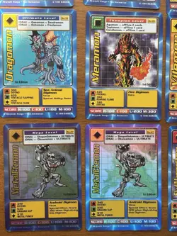 Lot of 24 1st Edition Digimon Digi-Battle Cards, Incl. 2 MetalEmon Holo cards - Image 3