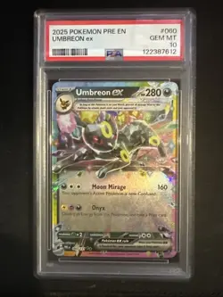 2025 POKEMON PRISMATIC EVOLUTIONS 060/131 UMBREON EX PSA 10 🔥 - Image 1