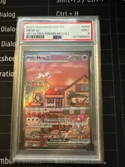PSA 9 Mew ex SVP EN 053 Black Star Promo 151 Ultra Premium Pokemon Card - Image 1