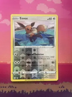 Pokemon Card Eevee Shining Fates Reverse Holo 052/072 Near Mint - Image 1