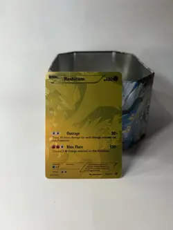 2013 Pokemon B&W Legendary Treasures Reshiram Secret Rare #114/113 - Gold Holo - Image 1