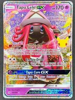 Pokemon Tapu Lele GX 60 Celebrations Classic Collection NM - Image 1