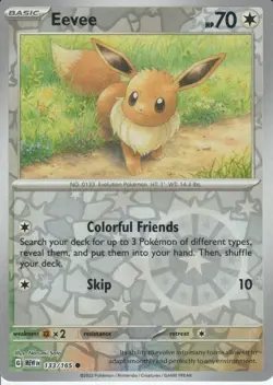 POKEMON - EEVEE - 133/165 - SCARLET & VIOLET 151 - REVERSE HOLO - Image 1
