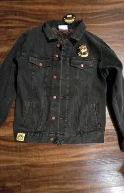 2025 Pokemon World Championships Arcanine Denim Rockabilly Jacket S Small - Image 1