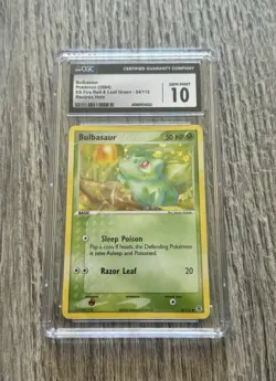 [CGC 10 GEM MINT] 2004 Pokemon Ex Fire Red Leaf Green Bulbasaur Reverse Holo#54 - Image 1