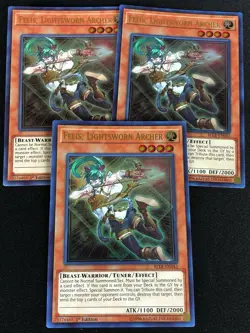 YUGIOH FELIS LIGHTSWORN ARCHER BLLR-EN043 1ST ULTRA X3 - Image 1