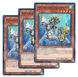 Yugioh - Atlantean Dragoons x 3 - 1st Edition Super Rare NM - Free Holo - Image 1