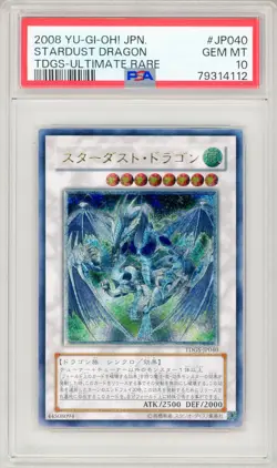 2008 Yu-Gi-Oh! Stardust Dragon TDGS-JP040 Ultimate Rare Japanese PSA 10 GEM MINT - Image 1