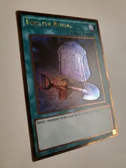 Foolish Burial PGL2-EN051 Premium Gold Rare Yugioh Card 1st Edition Mint - Image 2
