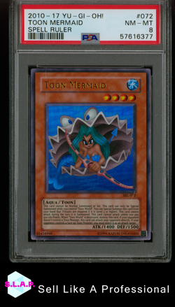 TOON MERMAID SPELL RULER YU-GI-OH! SPELL RULER REPRINT 2010-2017 072 PSA 8 - Image 1