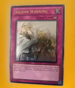 1X SOLEMN WARNING DREV-EN077 ULTRA 1ST NEAR MINT YUGIOH - Image 1