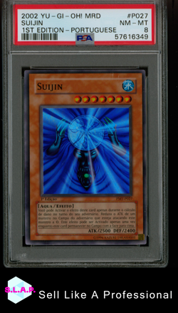 SUIJIN 1ST EDITION-PORTUGUESE YU-GI-OH! MRD-METAL RAIDERS 2002 P027 PSA 8 - Image 1