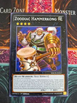 Yu-Gi-Oh! TCG Zoodiac Hammerkong MACR-EN047 Common 1st Edition Near Mint - Image 1