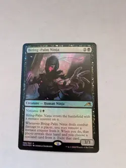 Biting-Palm Ninja Kamigawa: Neon Dynasty Foil MTG NM - Image 1