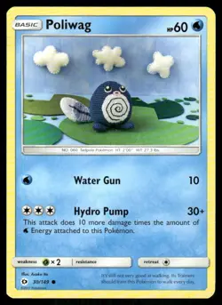 Poliwag 30/149 Sun & Moon Pokemon TCG trading card - Image 1