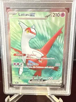 2024 POKEMON SSP EN-SURGING SPARKS ULTRA RARE #220 LATIAS EX PSA 8 - Image 3