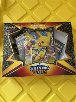 Pokemon TCG Shining Fates Pikachu V Collection Box Set 820650828690 - Image 1