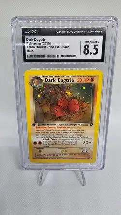 Pokemon Dark Dugtrio Team Rocket 6/82 1st Edition Holo Rare CGC 8.5 NM/MINT+ - Image 1