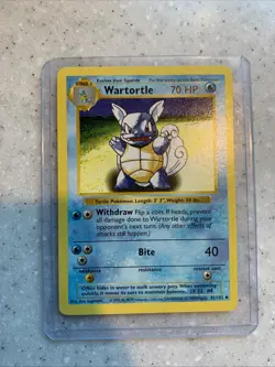 Pokemon TCG: Shadowless Wartortle 42/102 Base Set Rare LP/NM VTG WOTC - Image 1