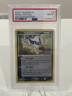 Absol Reverse Holo PSA 8, 18/110 Holo Phantoms 2006 Pokemon - Image 1