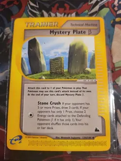 Pokemon Cards Mystery Plate Beta 134/144 Uncommon Skyridge WOTC - (NM-) - Image 3