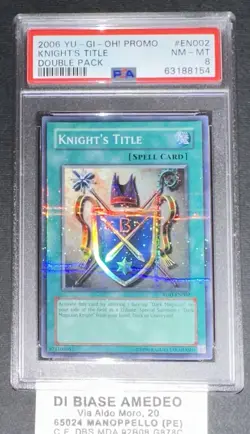 YU GI OH PSA 8 KNIGHT’S TITLE ROD-EN002 DOUBLE PACK PROMO YU-Gi-OH ENGLISH 2006 - Image 1