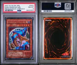 YU GI OH PSA 8 DARK MAGICIAN GIRL P4-01 PREMIUM PACK 4-REPLICA JAP 2001! - Image 3