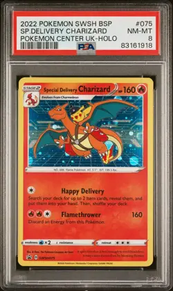 PSA 8 Special Delivery Charizard - SWSH075, Black Star Promo - Pokemon Card - Image 1