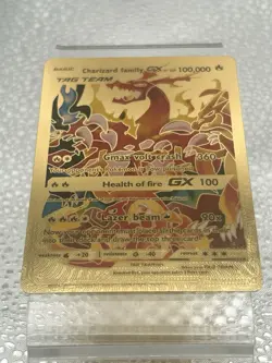 2024 Pokemon Charizard Fan Art Card Family GX Hp 100,000 Tag Team Basic - Image 1