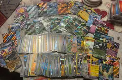ETB Full Of Random Bulk Recent Pokemon Cards, Holos, Dividers , Sleeves Etc. - Image 1