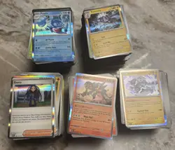 ETB Full Of Random Bulk Recent Pokemon Cards, Holos, Dividers , Sleeves Etc. - Image 2