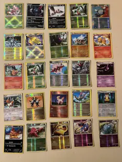 Pokemon Card Lot 105 Cards - Reverse Holos, Holos, Non-Holos. New and Older. - Image 1
