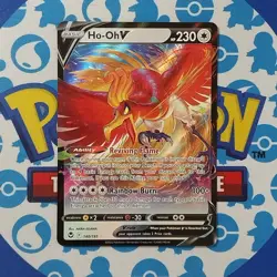 Ho-Oh V 140/195 Silver Tempest Holo NM Pokemon TCG English Card - Image 1