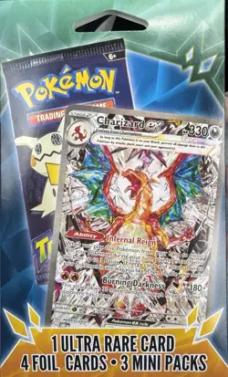 Pokemon 3 Mini Packs 1Ultra Rare 4 Foil Cards - Image 1