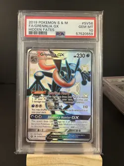 Pokemon Hidden Fates 7 card lot Shiny GX PSA 10 Greninja GX SV56 + More - Image 2