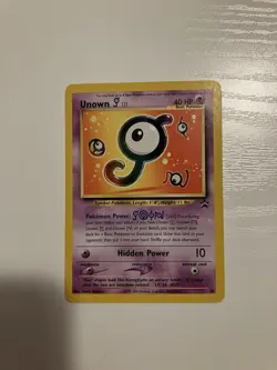 Pokemon TCG WoTC Unown J 38 Black Star Promo LP - Image 1