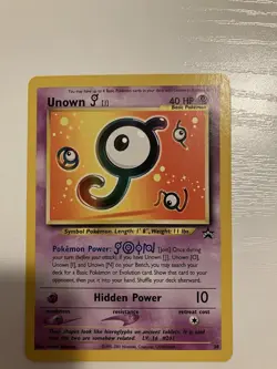 Pokemon TCG WoTC Unown J 38 Black Star Promo LP - Image 2
