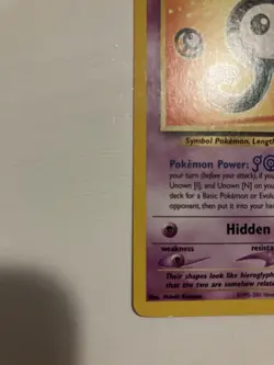Pokemon TCG WoTC Unown J 38 Black Star Promo LP - Image 5