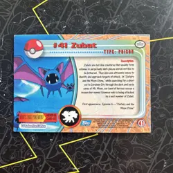 ZUBAT #41 - BLUE Logo - NON-HOLO - SERIES 1 - TOPPS Pokemon Card - Image 2